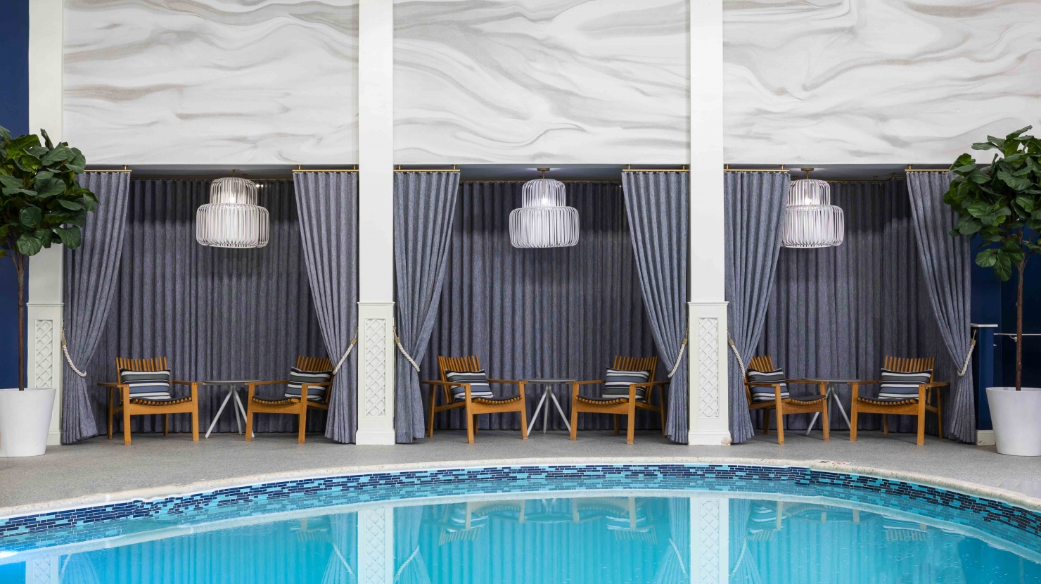 the pool at Hotel Viking