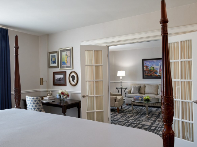 Interior view of the Bellevue King Suite.