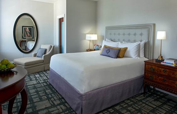 Interior view of the bedroom in the Estate Guest rooms.