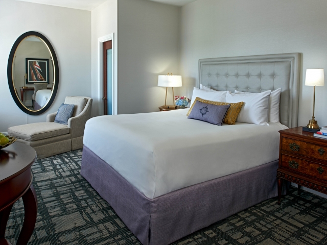 Interior view of the bedroom in the Estate Guest rooms.