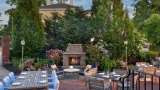 Top of Newport patio with fireplace