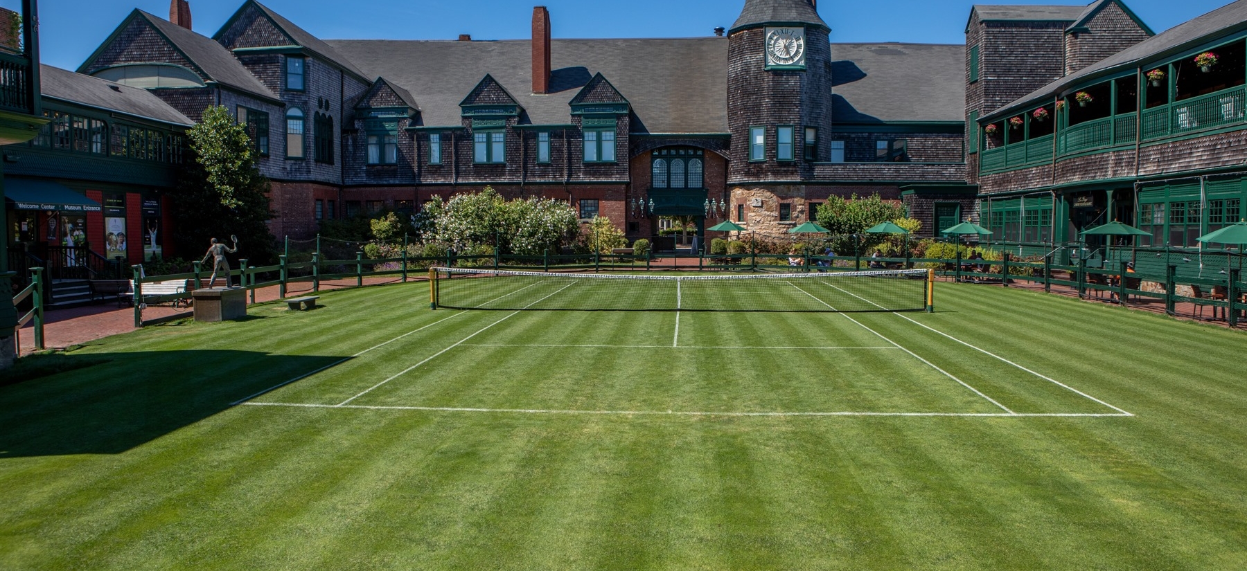 The tennis hall of fame grounds