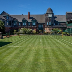The tennis hall of fame grounds
