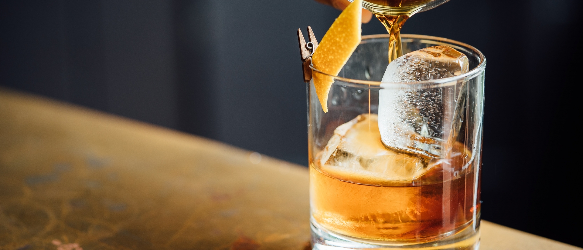 one bellevue Old Fashioned with Woodford Reserve