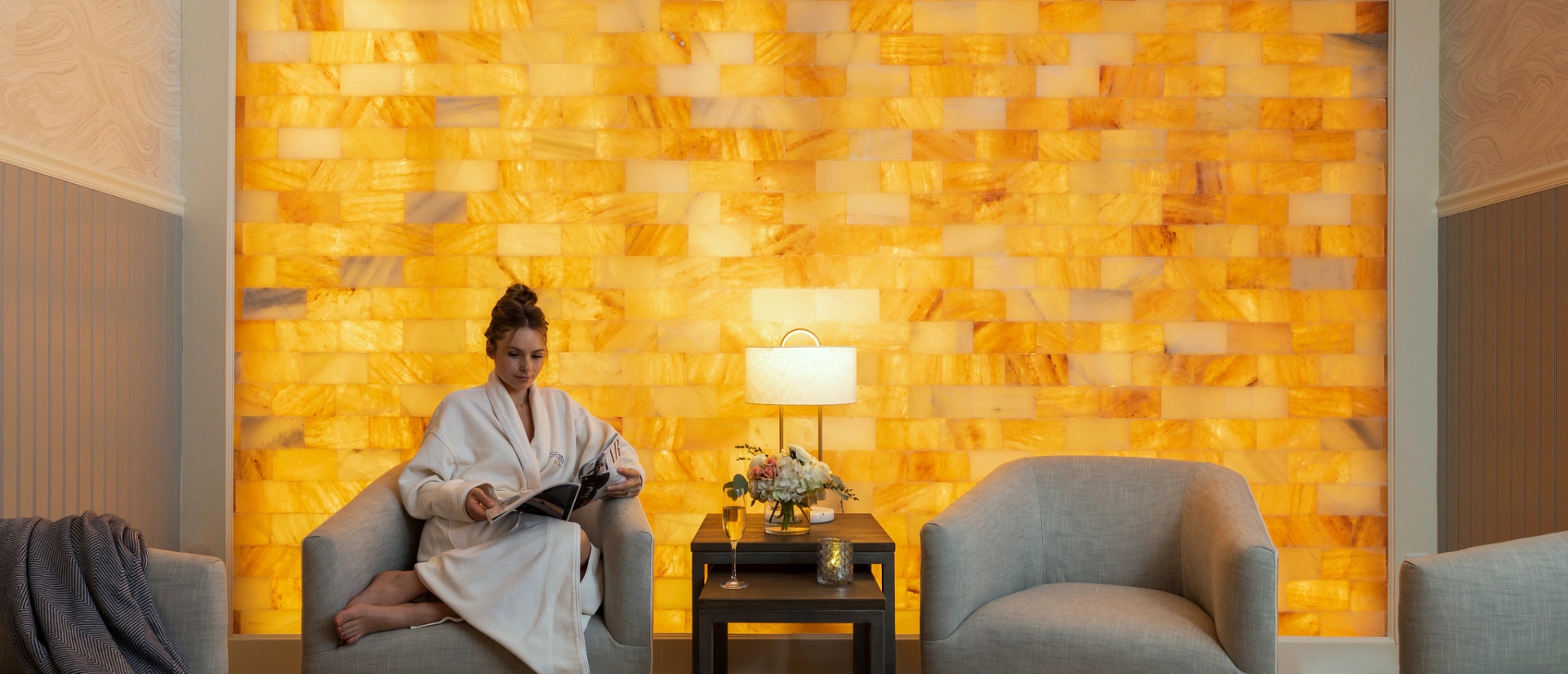 sitting area at Spa Fjör