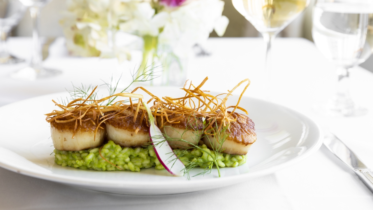 Scallop dish at One Bellevue