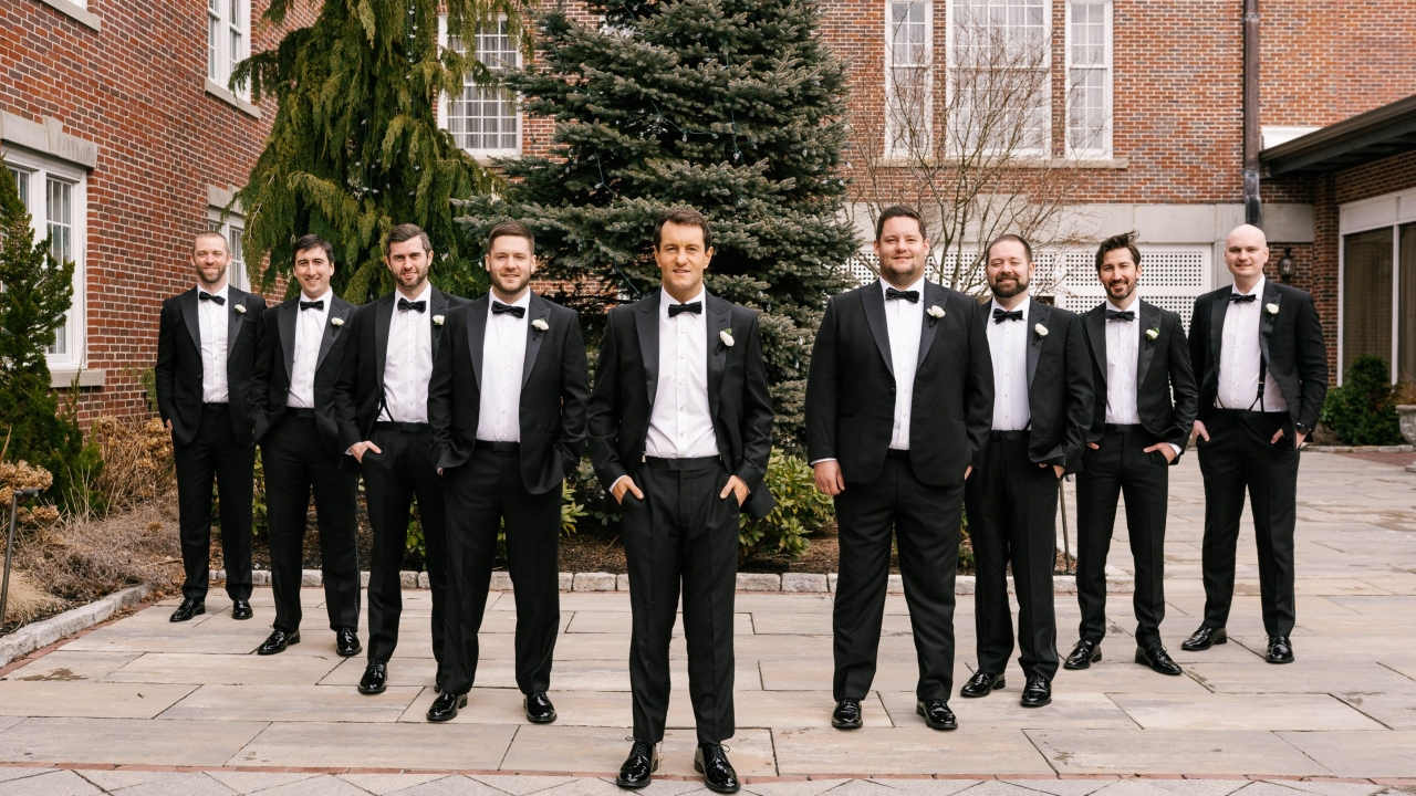 groom and groomsmen hotel viking