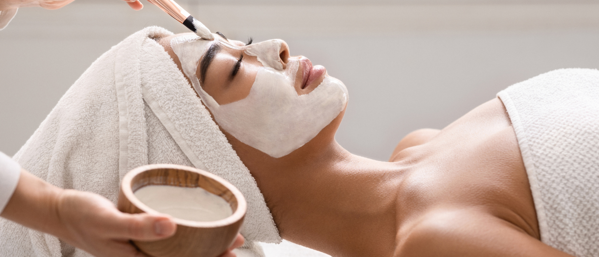 client getting facial