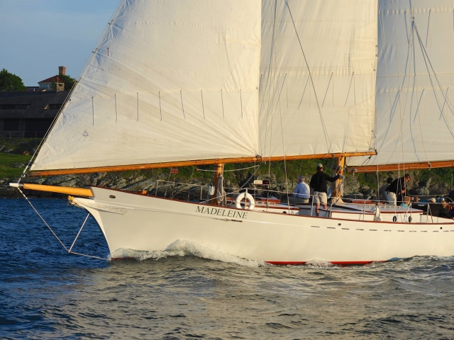 The Madeline sailing ship out on the water