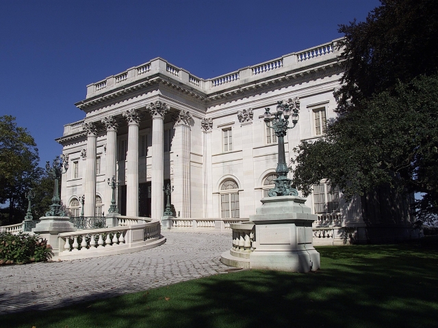 Exterior of Marble House Mansion
